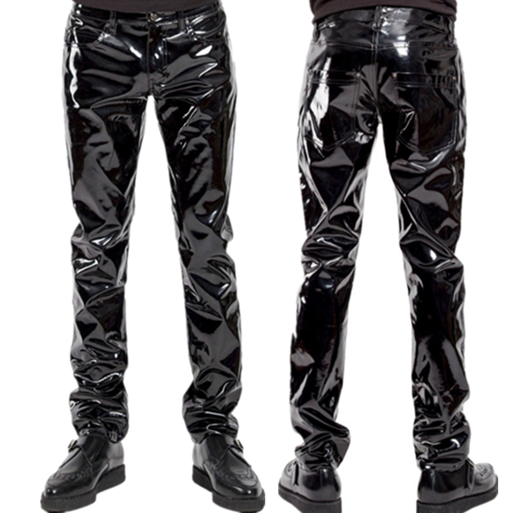 Shiny PVC Latex Trousers Men M - Motorcycle Gear Mens review and price